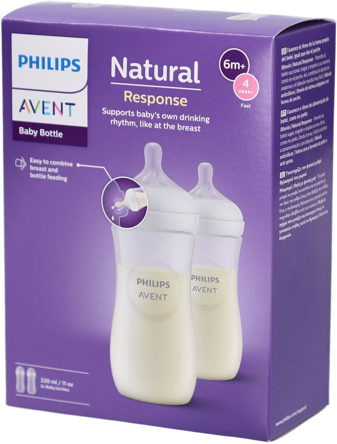 Philips Avent Natural Response Zuigfles Scy906/02 DUO 2 St Flaschen