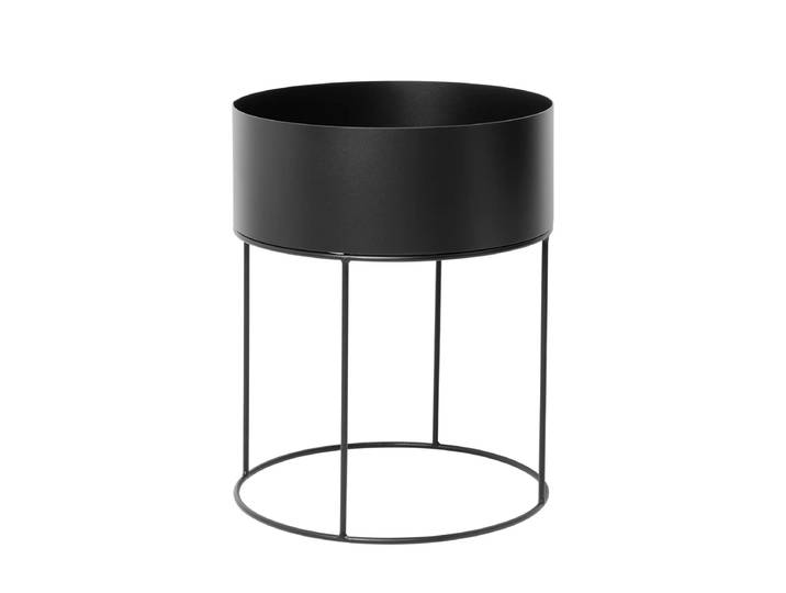 Ferm Living - Plant Box rund, schwarz