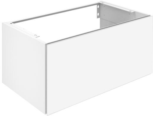Keuco X-Line Waschtisch-Unterschrank 33161140000 Dekor trüffel seidenmatt, Glas trüffel klar, 80x40x49cm