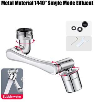 Trendy Discount Goods Swivel Robotic Arm Faucet Extender, Stainless Steel Universal, Kitchen Sink Aerator, Water Flow Mode single Mode Effluent
