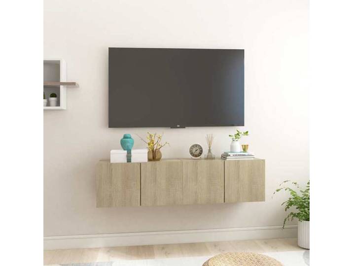 Set Meubles TV - ARMOIRES TV - suspendus - (2 pcs) - Chêne sonoma 60x30x30 cm T1153