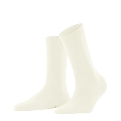 Socken FALKE "Softmerino", Damen, Gr. 35-36, Sockengröße, weiß (2040, off, weiß), Materialmix, unifarben, Socken Socken, feines Maschenbild, für Alltag und Business, atmungsaktiv