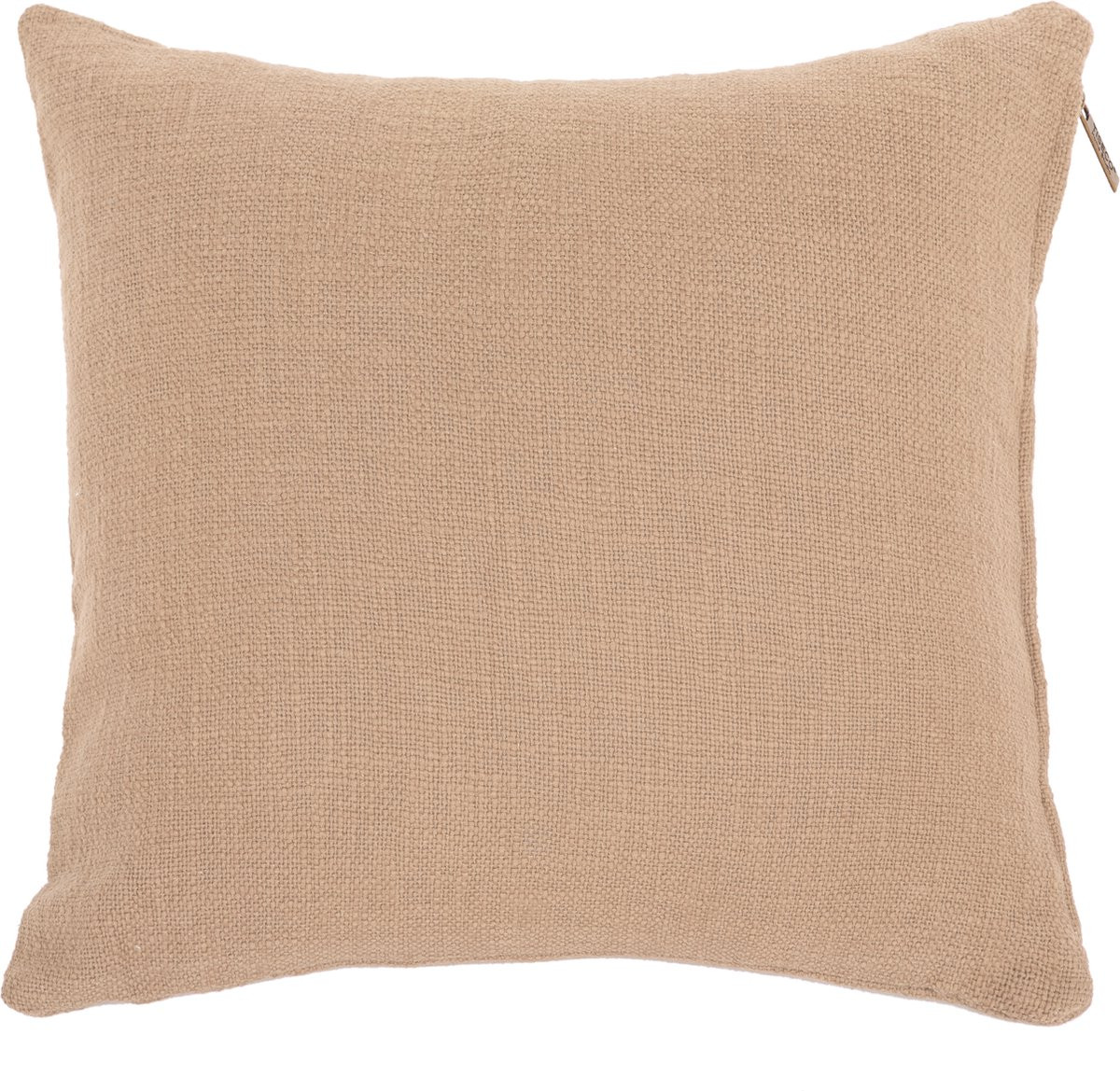Tiseco Kussen Cotton Slub met rits - Zand - 60 x 60 cm