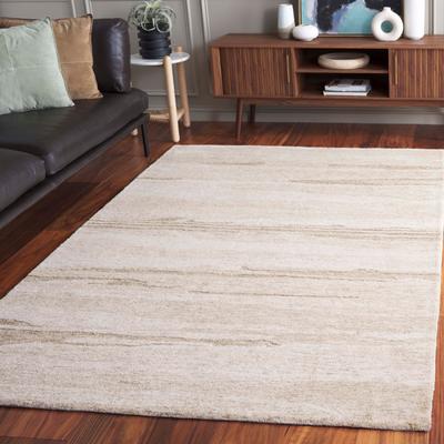 SAFAVIEH Hand-Tufted Ebony Zaiga Modern & Contemporary Wool Rug