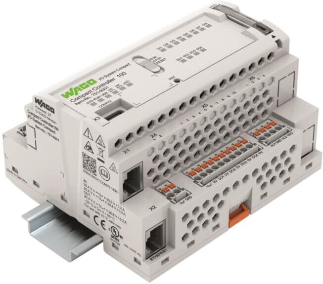WAGO Compact Controller 751-9301 8DI 4DO 2AI 2AO 2NI1K/PT1K 1RS485 2xETHERNET (751-9301)