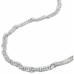 Gallay Kette 2mm Singapurkette diamantiert Silber 925 50cm