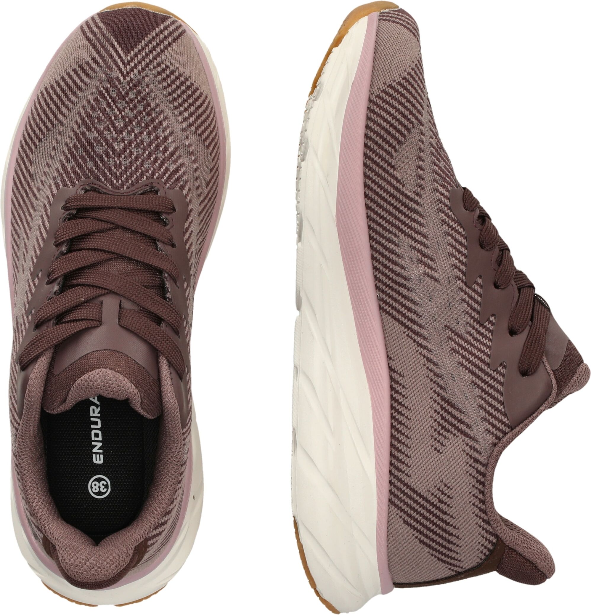 Sneaker ENDURANCE "Sapphira", Damen, Gr. 37, braun (pink), Kunstfaser, Synthetik, Schuhe Sneaker, mit federnder Sohle und stylischen Akzenten