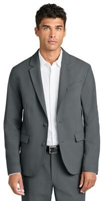 Mercer+Mettle MM3032 Capital Tech Blazer Coat in Storm Grey size Large   Polyester Blend