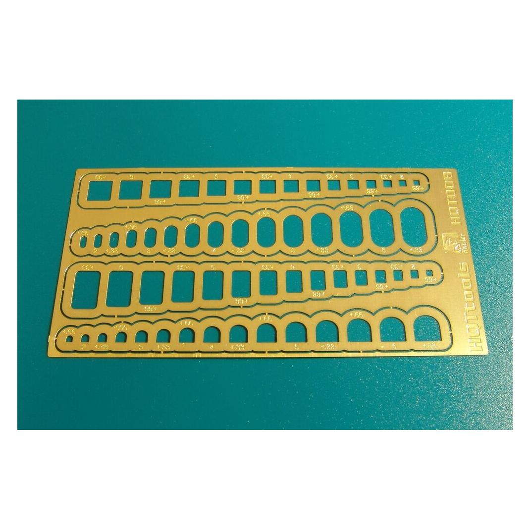 Brengun scribing templates rectangles,ovals, ETC (HQT008)