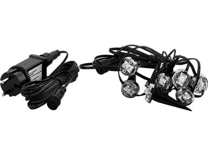 Eglo 98184 9-er Set SPINETOLI LED Außen-Stehleuchte 9x0,4W 10000x30mm Transparent Warmweiss IP65