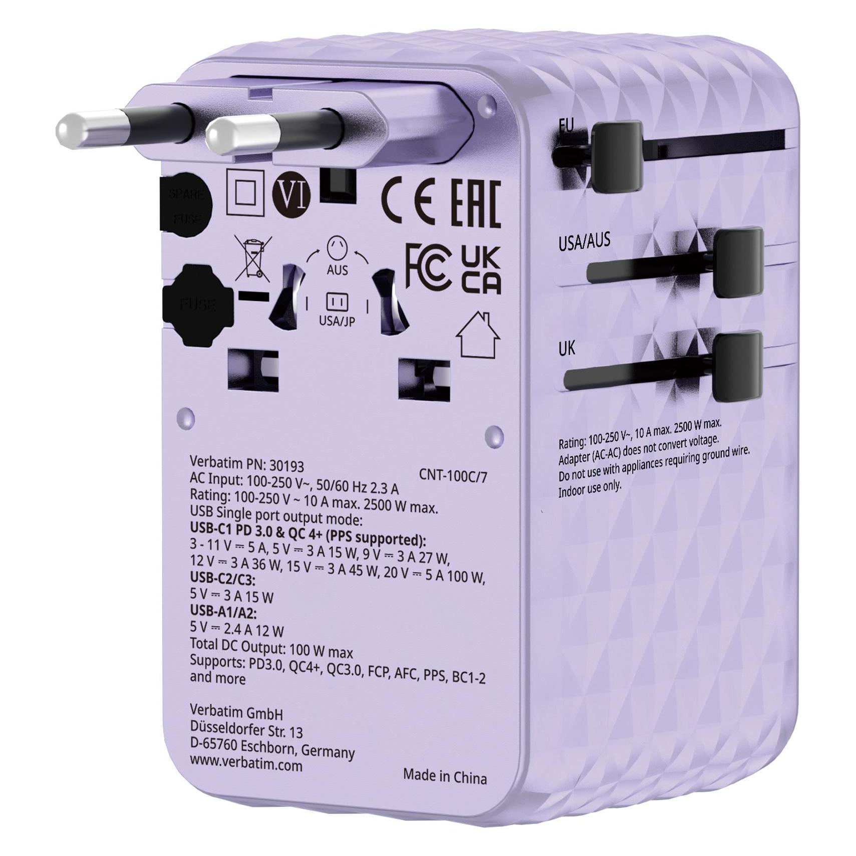 Verbatim Charge n Travel 100W (30193)