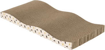 Inspire Picks LoungeScratch Double Sided Corrugated Cat Scratching Board Sofa Bed white