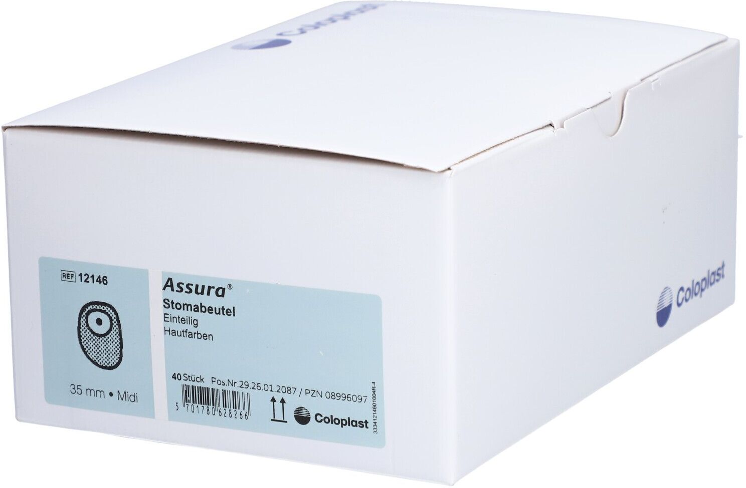 Coloplast Assura Comf.Colo.B.1t.35mm midi beige 12146 40 St Beutel