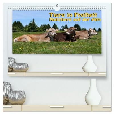 Tiere in Freiheit - Nutztiere auf der Alm (hochwertiger Premium Wandkalender 2026 DIN A2 quer), Kunstdruck in Hochglanz