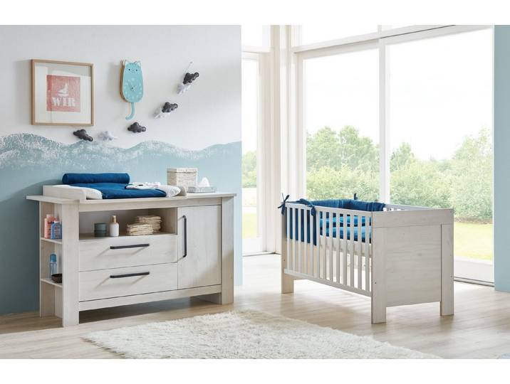 arthur berndt Babymöbel-Set Til, (Spar-Set, 2-tlg., Kinderbett, Wickelkommode), mit Kinderbett und Wickelkommode, Made in Germany