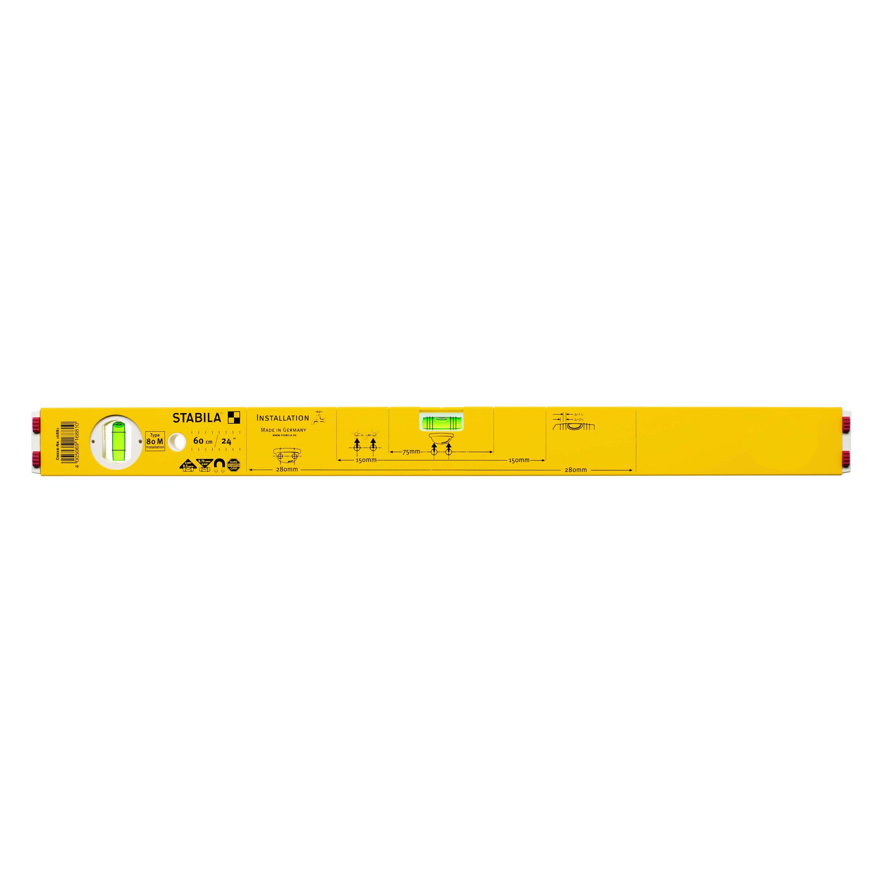 Stabila Wasserwaage Type 80 M Installation (60 cm) (16881)