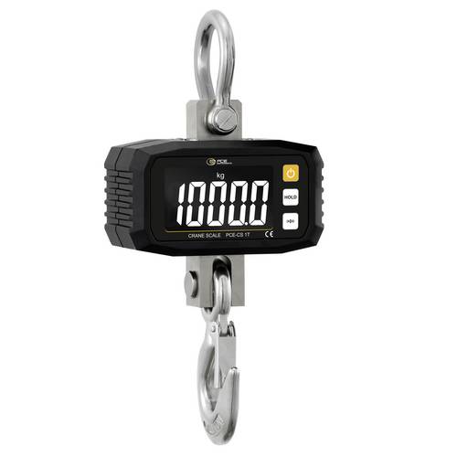 PCE Instruments Kranwaage PCE-CS 1T |1000 kg|Metallgehäuse|Auflösung 0,1 kg|Genauigkeit 1% v.Mb.|Hold-Tara-Max Funktion