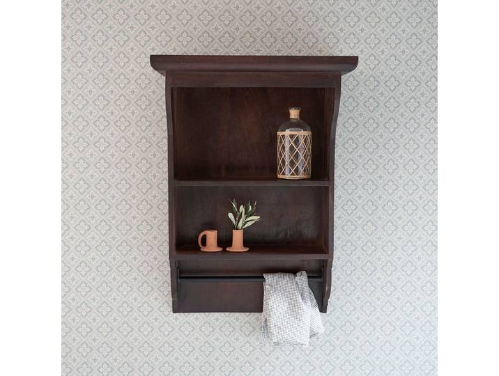 Etagère murale rangement de cuisine en bois recyclé Pamir