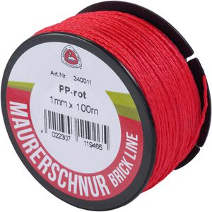 Schwan Maurerschnur 340011, rot, Ø 1mm, geflochtenes Polypropylen, 100 m