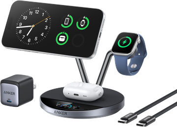 Anker Prime Wireless Charging Station (3-in-1, MagGo, AirCool, Dock Stand)