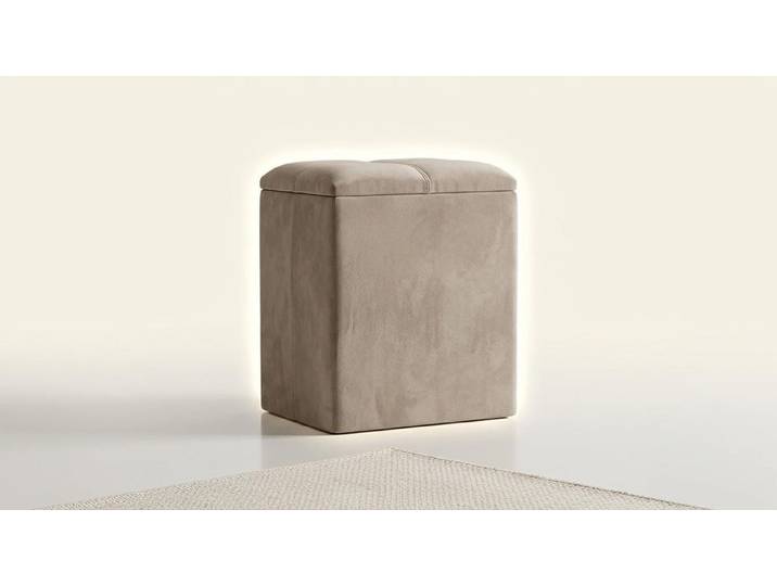 Xlmoebel Hocker Beiger Pouf im modernen Minimalismus für Schminktisch und mehr (Hocker, 1 St., Hocker), Made in Europa
