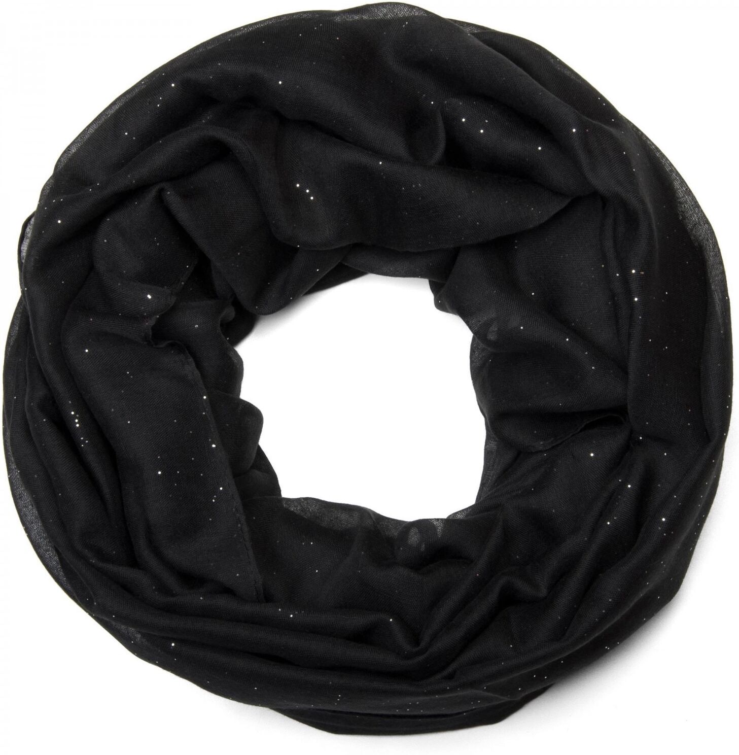 Loop STYLEBREAKER "Loop mit Glitzer unifarben", Damen, schwarz, Obermaterial: 100% Viskose CV., Modisch, Modetücher Loop