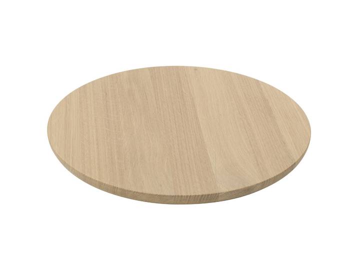 Schöner Wohnen Tablett, Eichefarben, Holz, Eiche, massiv, rund, 40x2.6x40 cm, Geschirr, Tischkultur & Serviergeschirr, Tabletts