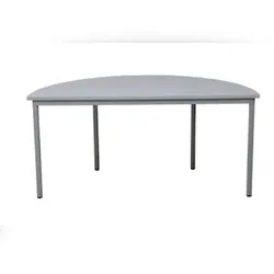 PROREGAL Bürotisch Wolf | Halbkreis | HxBxT 75x160x80 cm | Grau