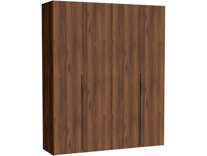 Zweittüriger Schrank Bari mit drei Schubladen, 170 cm, Walnuss