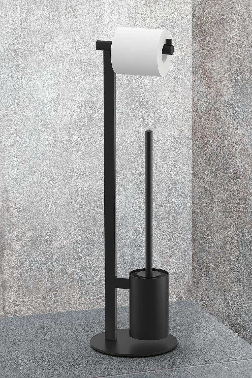 ZACK SCALA Toilettenbutler, Accessoires, 40856, schwarz - Ø: 20 H: 72 cm - schwarz