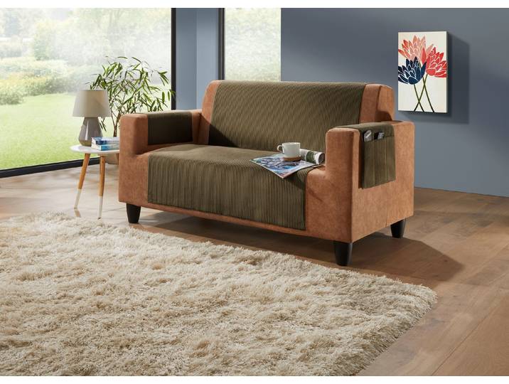 Wohnaccessoires mit Anti-Rutsch-Beschichtung, Grün, Größe 863 (Couchschoner, 165x140 cm)