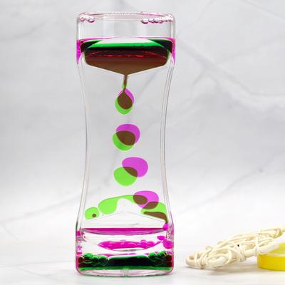 Combo Retail Shop Colorful Hourglass Liquid Bubbler, Motion Timer Fidget Toy For Anxiety Relief, Autism Sensory Kids Activity c