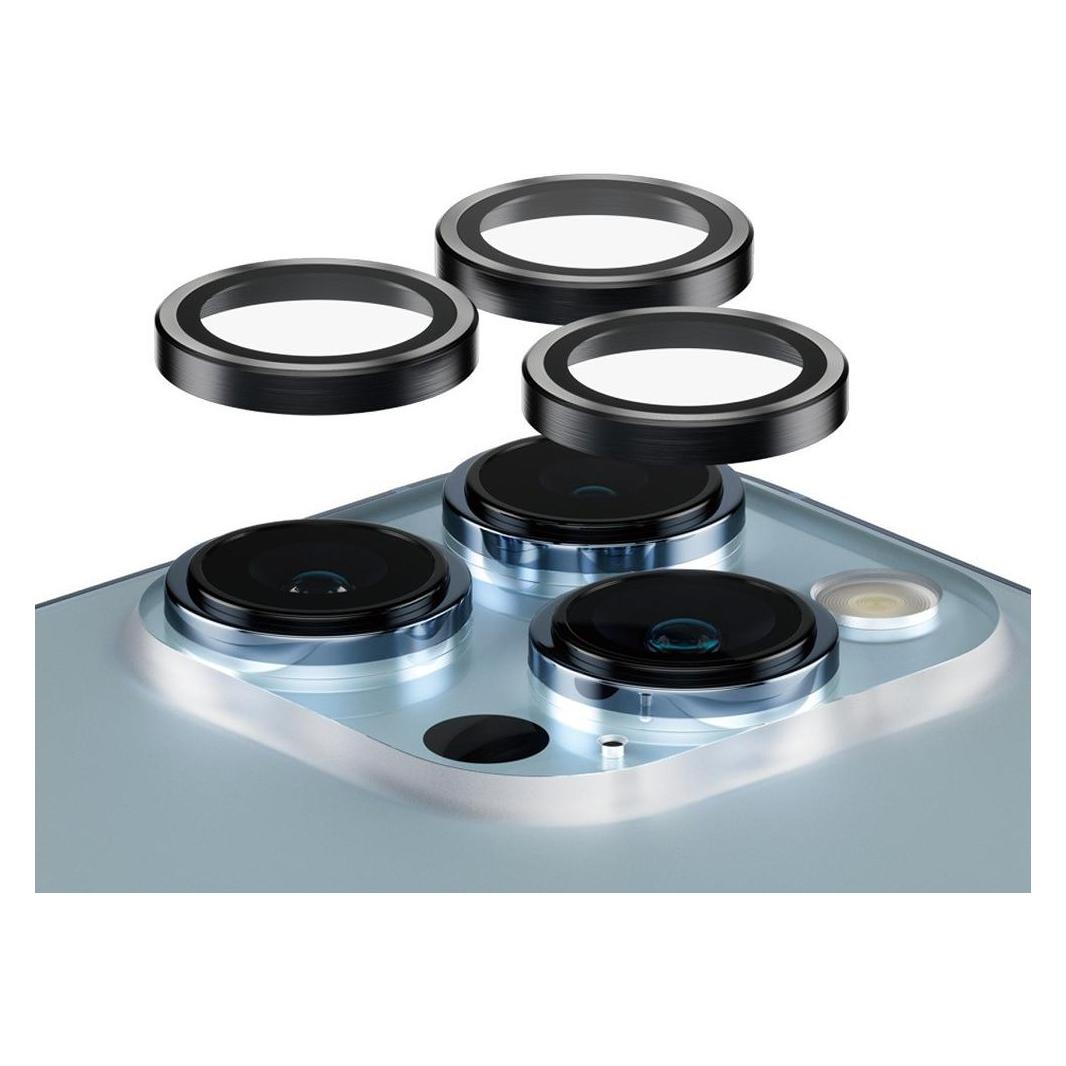 PanzerGlass CP PP Rings for iPhone 13 Pro/13 Pro Max black (1 Stk., Apple iPhone 13 Pro, Apple iPhone 13 Pro Max) (1143)