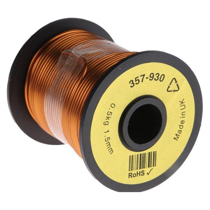 RS PRO Kupferlackdraht 1,5mm PU isoliert 30m (30 m) (357930)