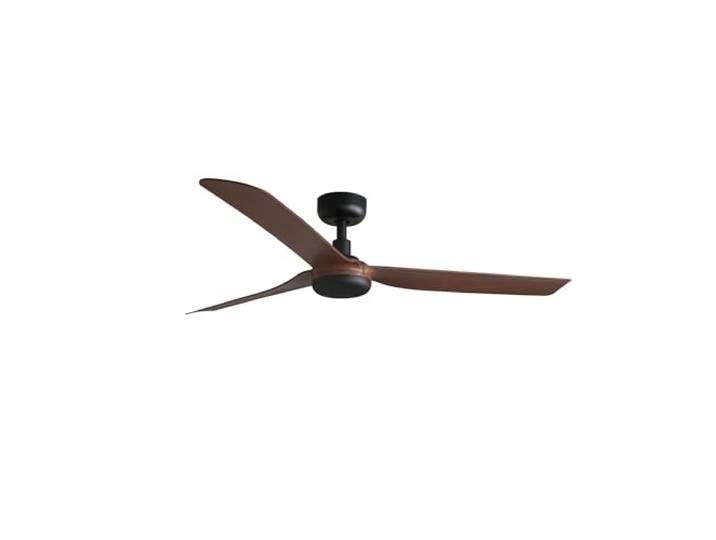 Faro PUNT Schwarzer, dunkler Holz-Deckenventilator mit 3 Flügeln und Gleichstrommotor