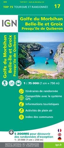 Collectif - IGN 75 000 Touristische Wanderkarte 17 Golfe du Morbihan - Ile Groix - Belle Ile - Preis vom 30.09.2026 09:01:18 h