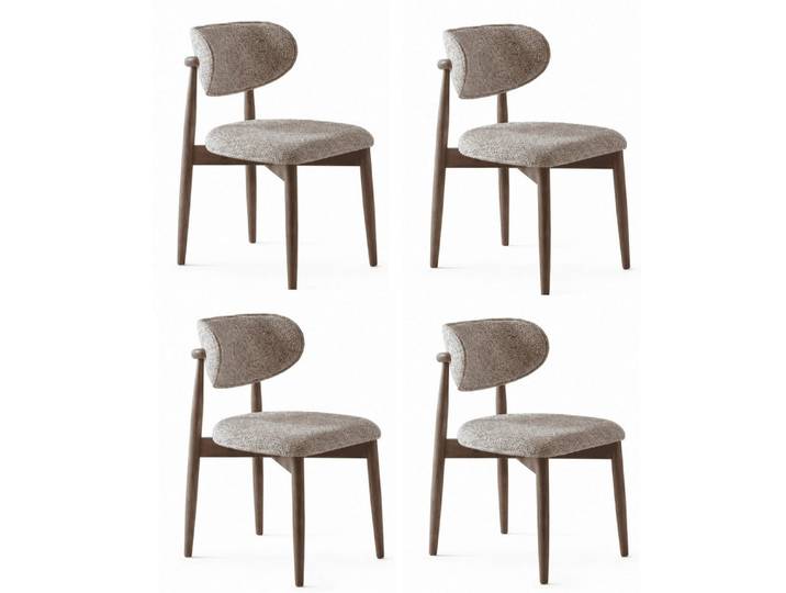 Xlmoebel Sitzgruppe Beiges Esszimmerstuhl-Set im modernen Design mit Polsterung, Made in Europa