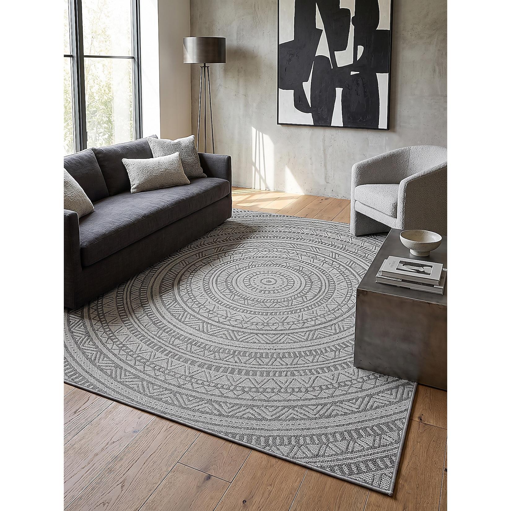 Flachgewebe-Teppich Polypropylen Anthrazit 160x220 cm - BORNO Kadima