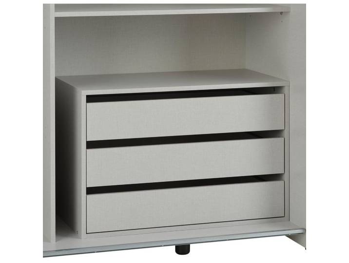 Schubkasteneinsatz TIME B: 74 cm, Grauweiß mit 3 Laden