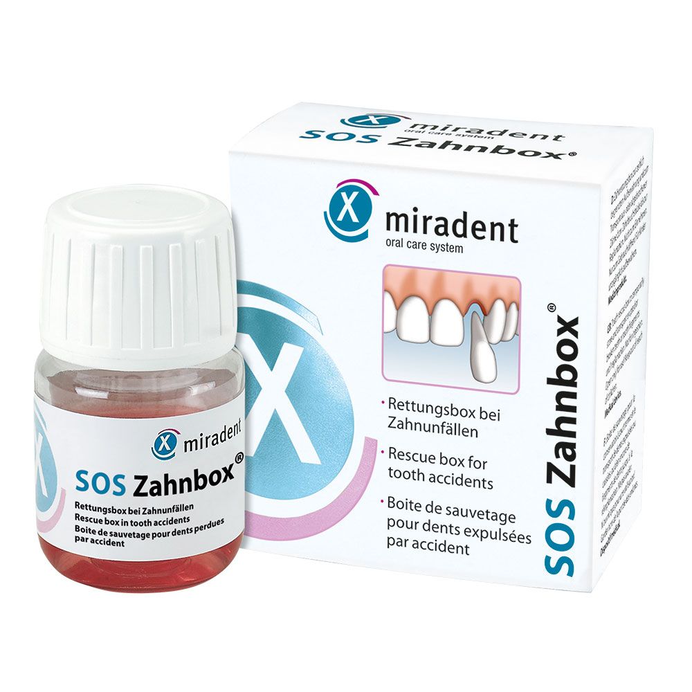 Miradent Zahnrettungsbox SOS Zahnbox 1 St Lösung