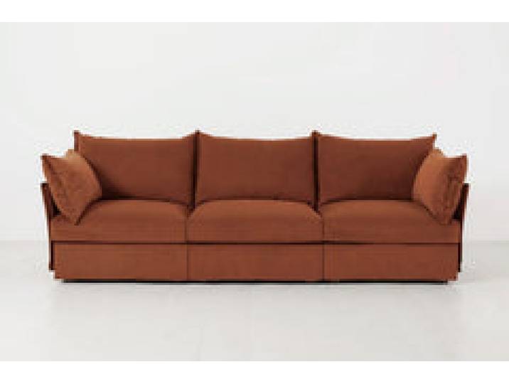 Dreisitzer-Sofa Model 06, Umbrabraun