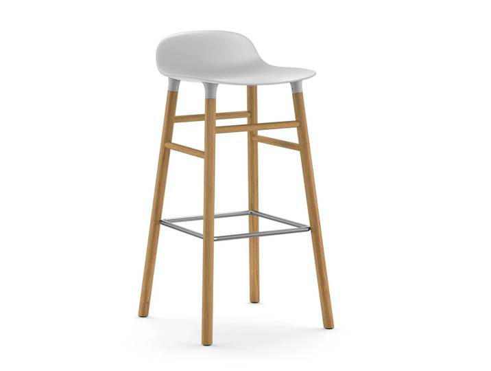 Normann Copenhagen Form Chair Barstuhl Eichen-Beine Weiß