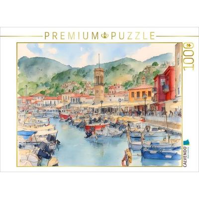 CALVENDO Puzzle Hydra - Saronische Insel | 1000 Teile Lege-Größe 64x48cm Foto-Puzzle für glückliche Stunden