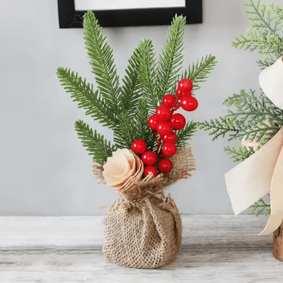 Inspire Curations 25cm Mini Christmas Tree Tabletop Festive Desktop Decoration a