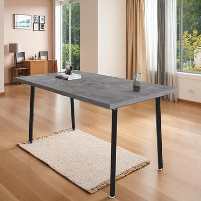 ZWYO HOSIMU "55""-71"" Expandable Modern Dining Table, Rectangular MDF Kitchen Table with Metal Legs for 4-6"