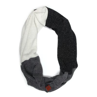 Loop "Bianca", Damen, schwarz, Polyacryl, COLLEZIONE ALESSANDRO, gestreift, Basic, Modetücher Loop, mit Glitzergarn