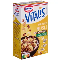 Dr. Oetker VITALIS Knuspermüsli Schoko + Banane 450,0 g
