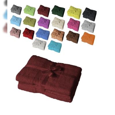 EXKLUSIV HEIMTEXTIL Badetuch 2er Set 100 x 150 cm Bordeaux