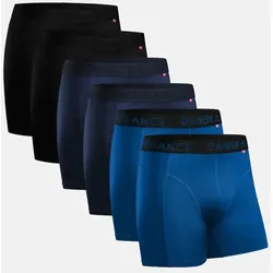 SPORTS TRUNKS - 6-Pack - Schwarz | Blau | Hellblau - L
