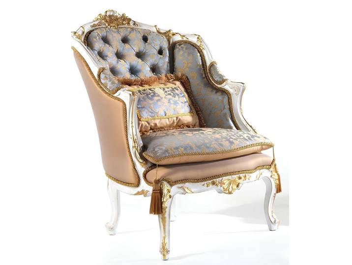 JVmoebel Sessel Italienischer Ohrensessel in Grau mit hochwertiger Polsterung (Sessel), Made in Europa